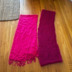 Set of Two Pink Scarves